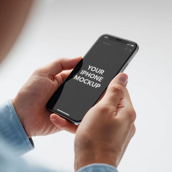 Dark Smartphone Screen Mockup - graphicpicker.com