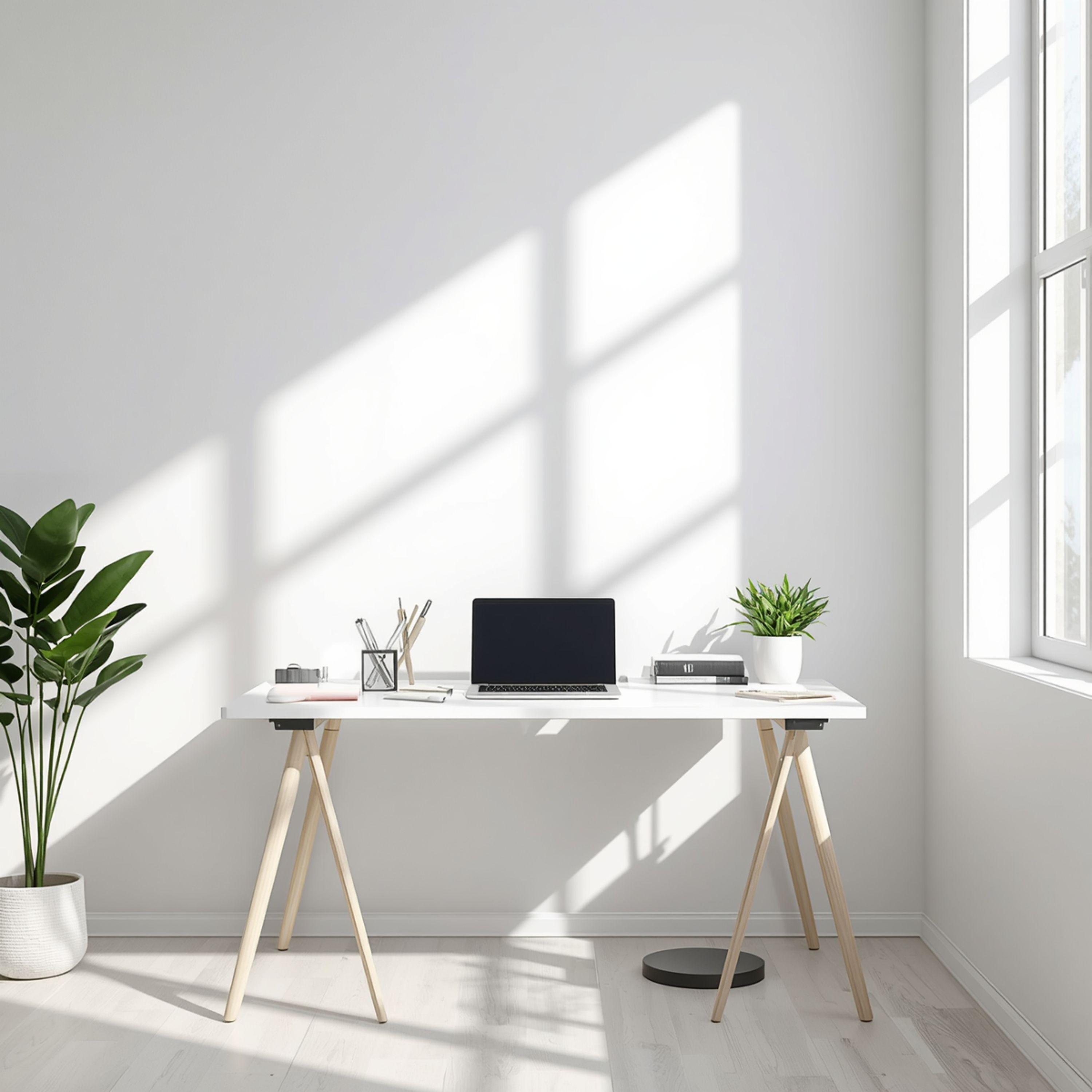 Minimal White Interior Shadow Background - graphicpicker.com