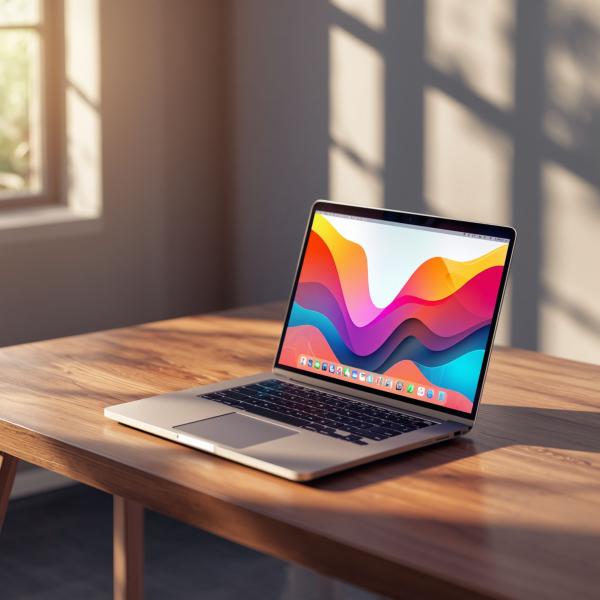 Minimal Laptop Desk Workspace - graphicpicker.com