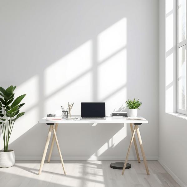 Minimal White Interior Shadow Background - graphicpicker.com