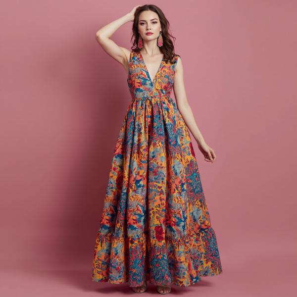 Elegant Floral Fashion Portrait - graphicpicker.com