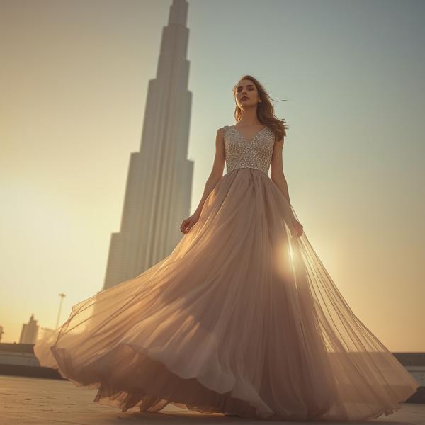 Dreamy Sunset Fashion Portrait - graphicpicker.com