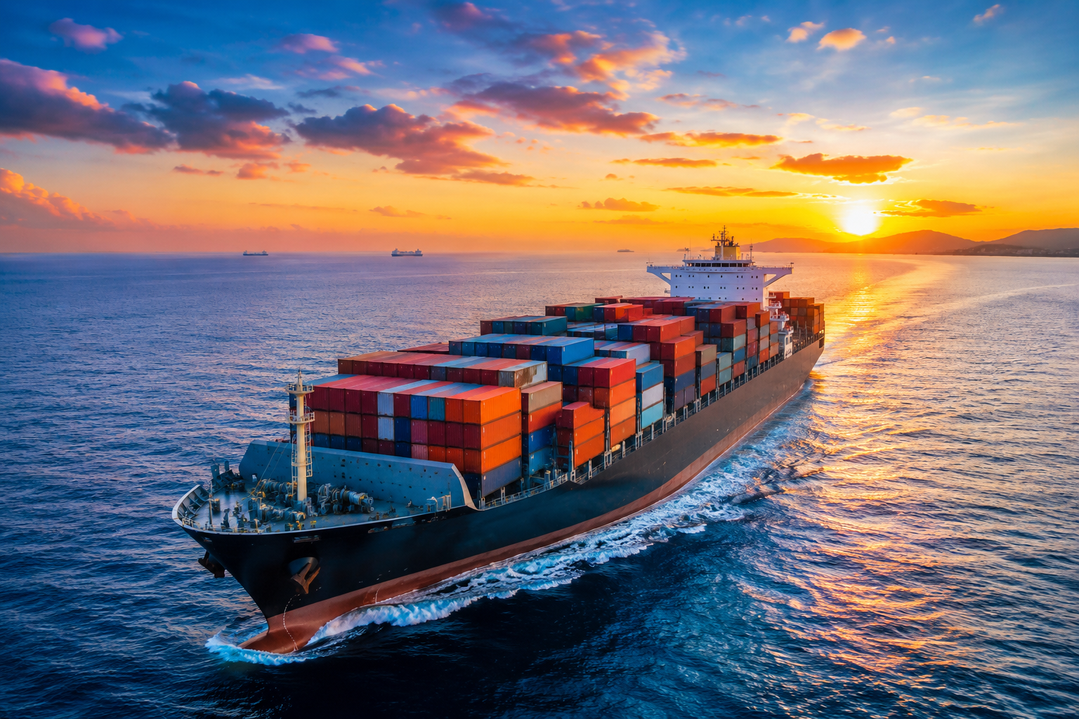 Cargo Ship Ocean Freight Logistics - graphicpicker.com
